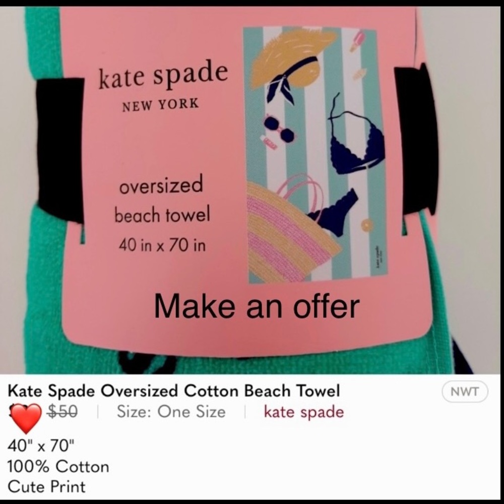 ♠️ NWT KATE SPADE BEACH TOWEL / Great price ♠️